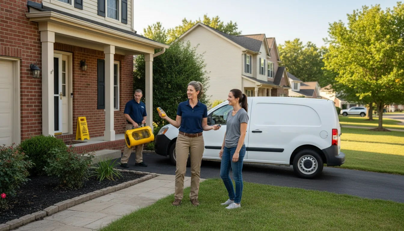 Residential water damage restoration in Fleetville, PA